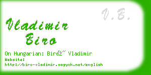 vladimir biro business card